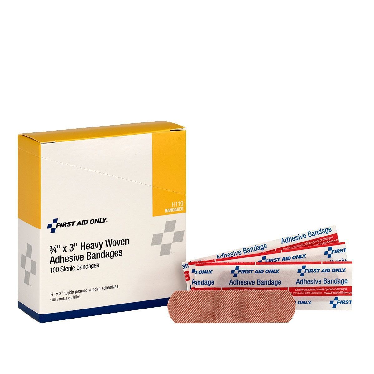 First Aid Only® H119 Heavy Woven Fabric Adhesive Bandage Strips