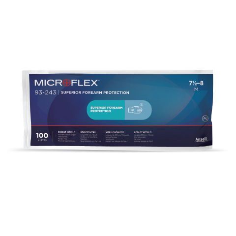 Ansell® Microflex® 93-243/2XL Extended Length Nitrile Disposable Gloves