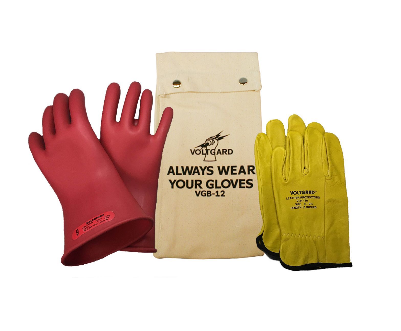 Saf-T-Gard® Voltgard® VGK-011R/10 Salisbury Rubber Insulating Glove Kit