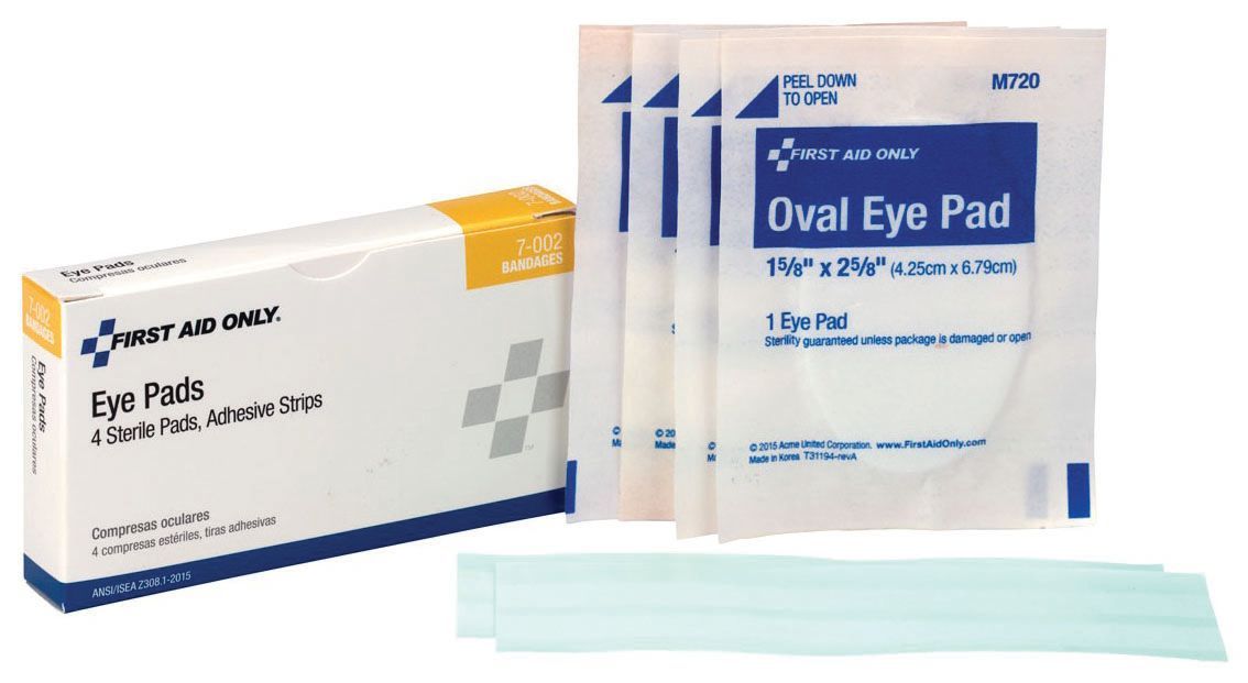 First Aid Only® 7-002 Sterile Eye Pads and Strips