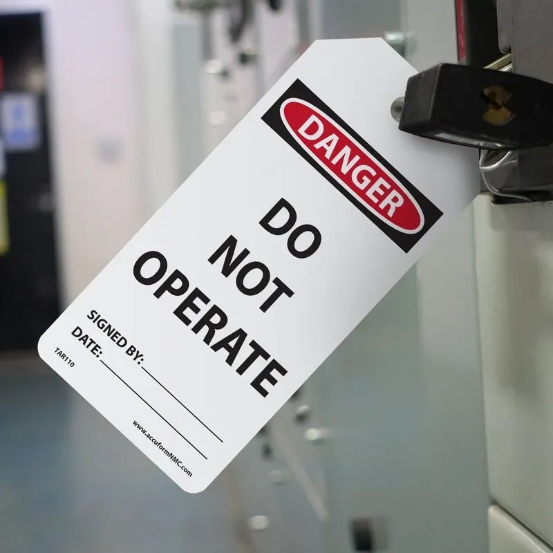 AccuformNMC™ TAR110 Tags By-The-Roll: Do Not Operate