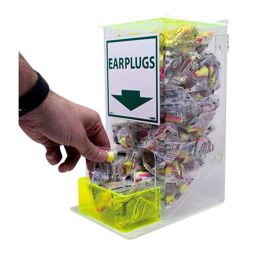 AccuformNMC™ AEP4 Acrylic PPE Dispenser: Compact Earplug Dispenser