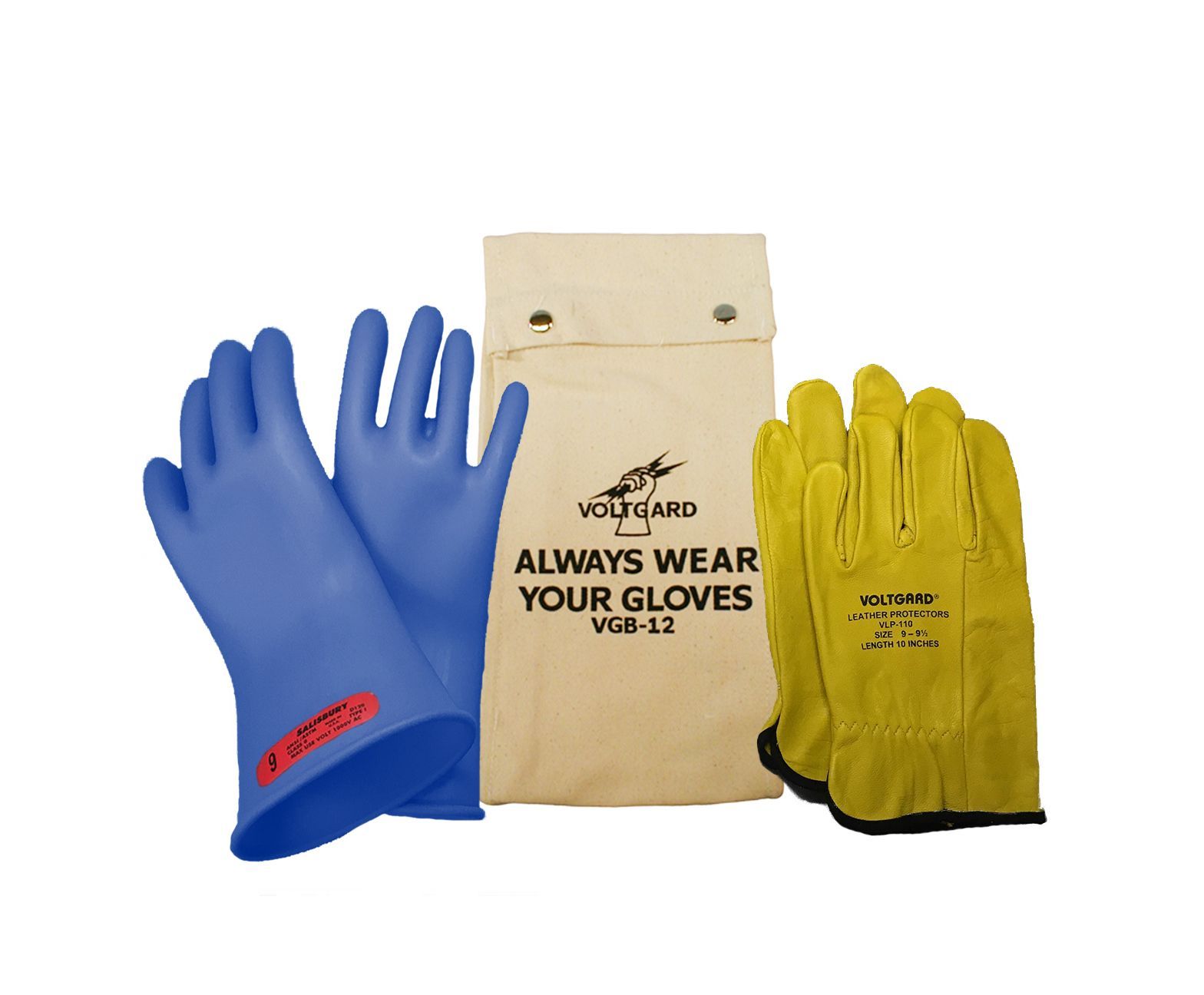 Saf-T-Gard® Voltgard® VGK-011BL/10 Salisbury Rubber Insulating Glove Kit