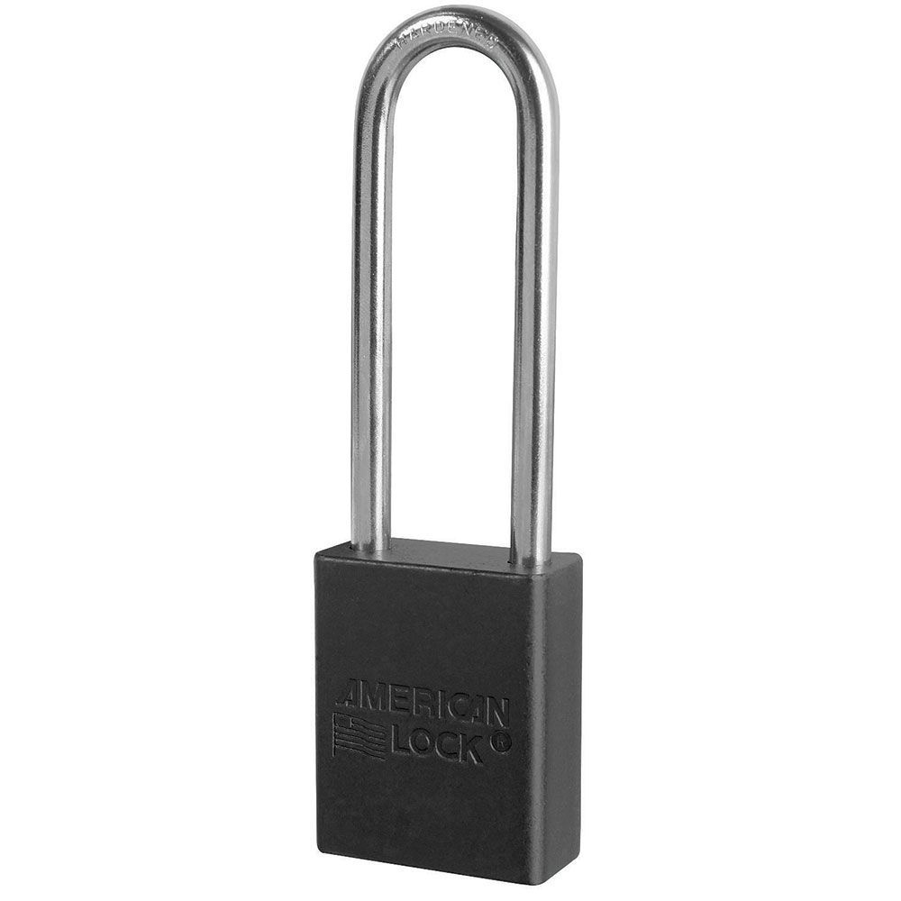 Master Lock® American Lock® S1107-BLK Anodized Aluminum Safety Padlock