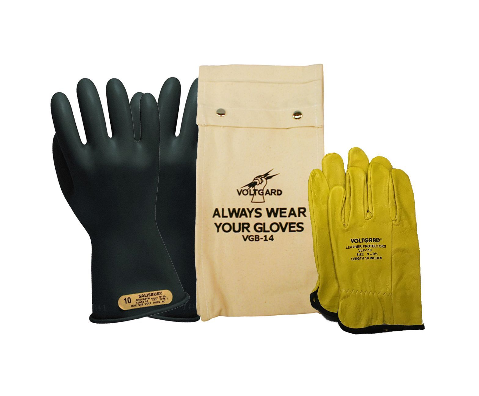 Saf-T-Gard® Voltgard® VGK-0014B/10 Salisbury Rubber Insulating Glove Kit