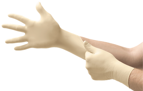 Ansell® MICROFLEX® Diamond Grip® MF-300/L Disposable Latex Gloves