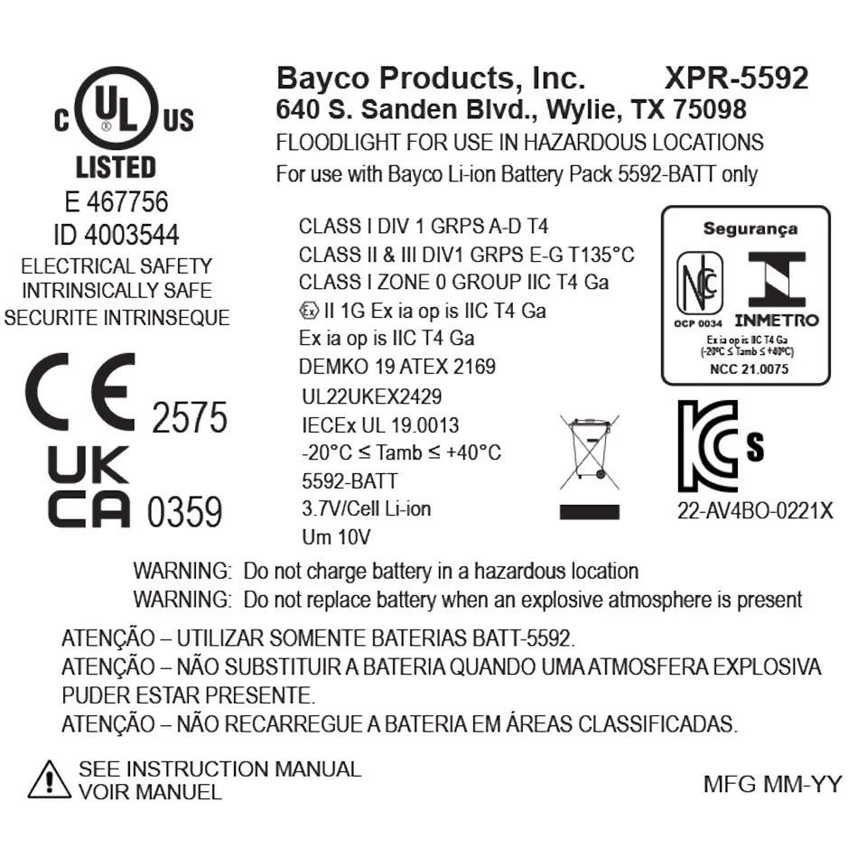 BAYCO® Nightstick® XPR-5592GX Rechargeable LED Scene Light with Magnetic Base