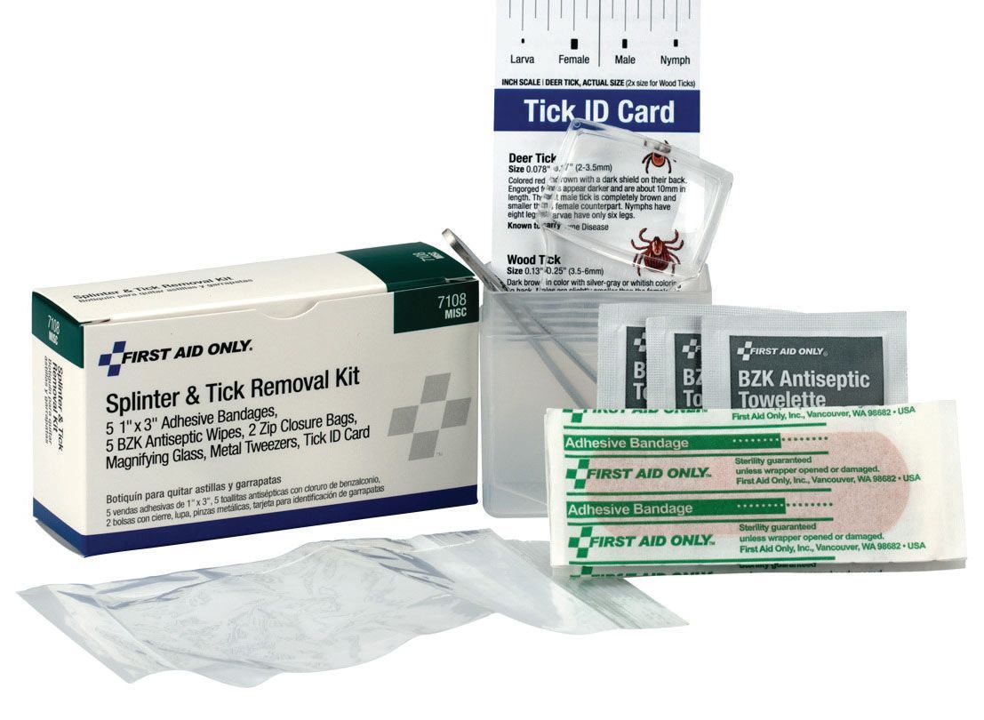 First Aid Only® 7-108 Splinter and Tick Removal Kit
