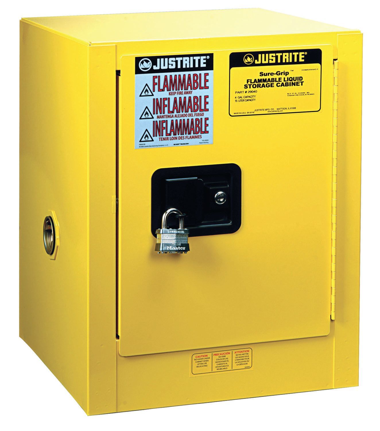 Justrite® Sure-Grip® EX 890400 Countertop Safety Cabinet for Flammables