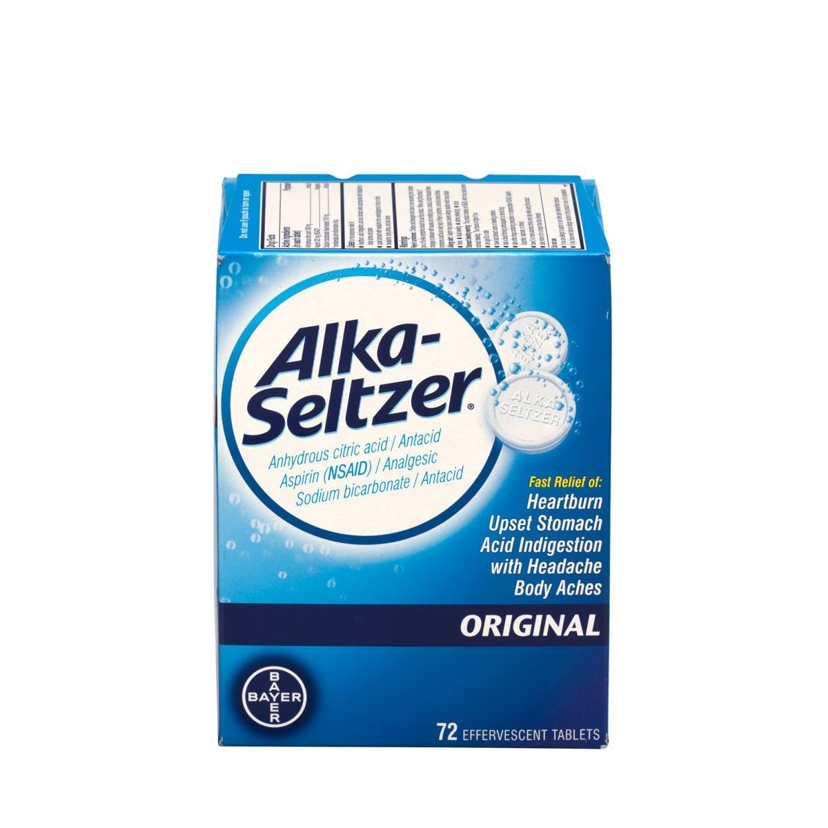 PhysiciansCare® 12-406 Alka-Seltzer® Anhydrous Citric Acid, Aspirin, Sodium Bicarbonate