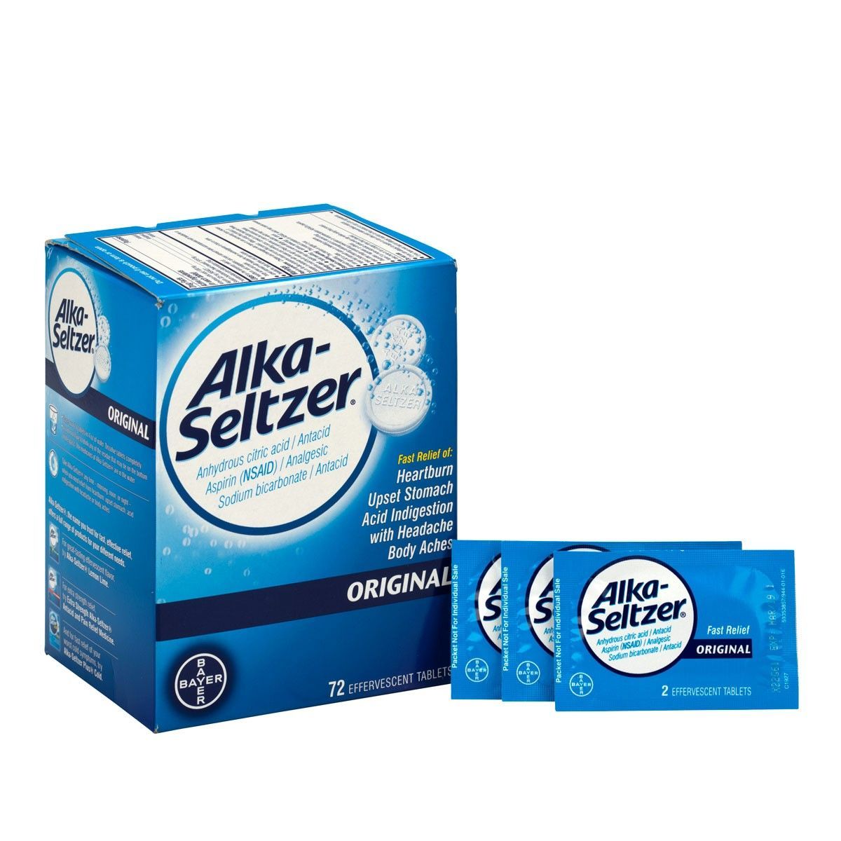 PhysiciansCare® 12-406 Alka-Seltzer® Anhydrous Citric Acid, Aspirin, Sodium Bicarbonate