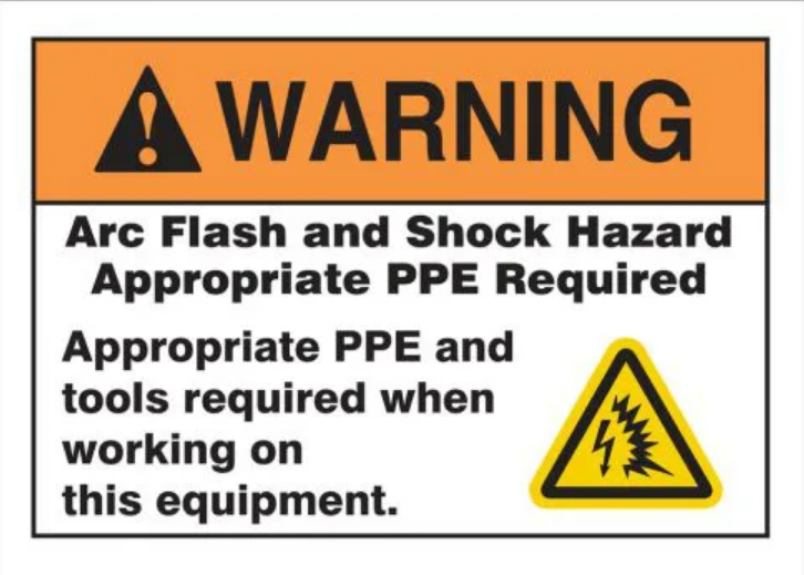 AccuformNMC™ LRLE309 Safety Labels On A Roll: Arc Flash & Shock Hazard - Appropriate PPE And Tools Required