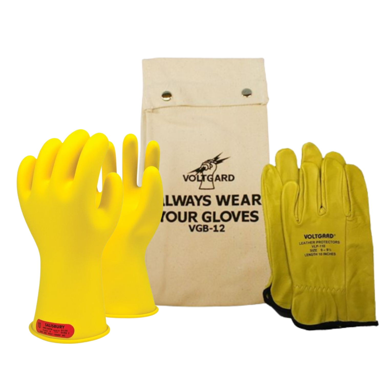 Saf-T-Gard® Voltgard® VGK-011Y/10 Salisbury Rubber Insulating Glove Kit