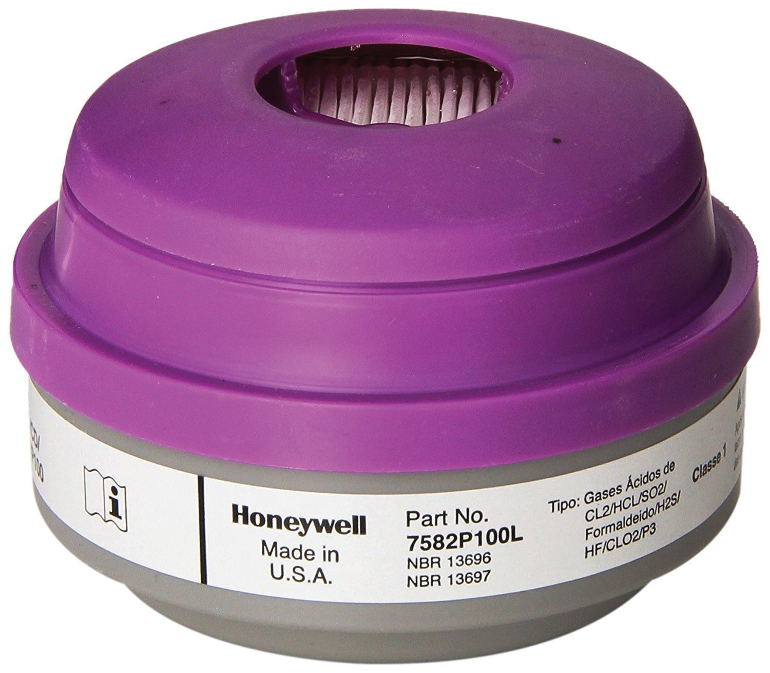 North® 7582P100L Acid Gas Cartridge/P100 Filter Combination
