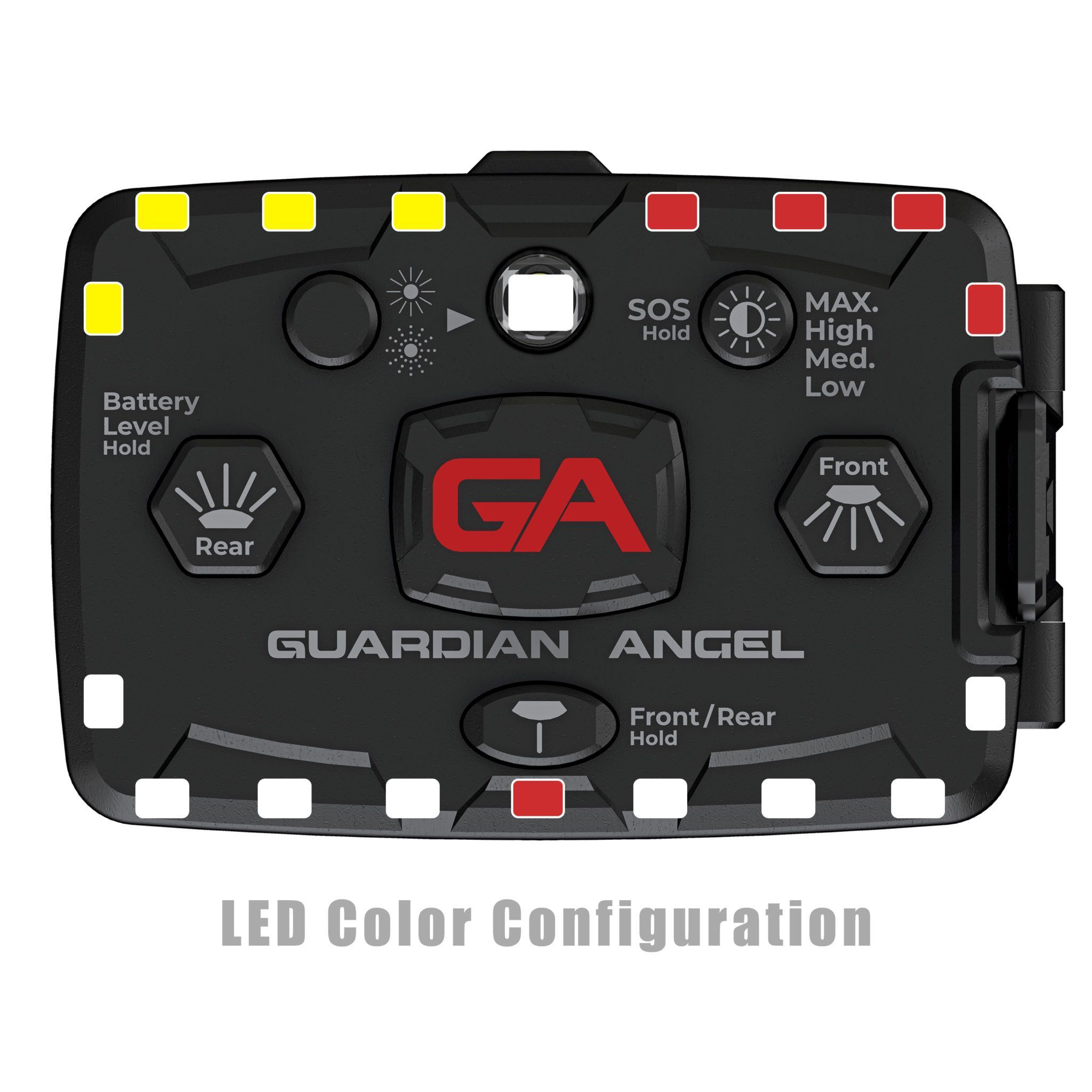 Guardian Angel™ Elite Series™ ELT-W/RY White/Red & Yellow Wearable Safety Light