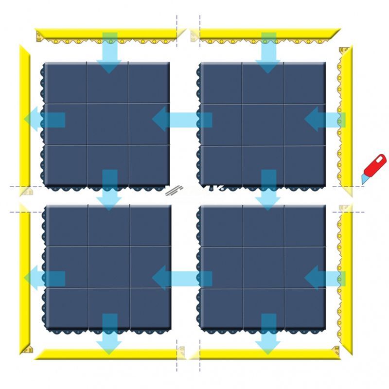 NoTrax® Cushion-Ease® 558-3x3/B ESD Dissipative/Anti-Static Mat