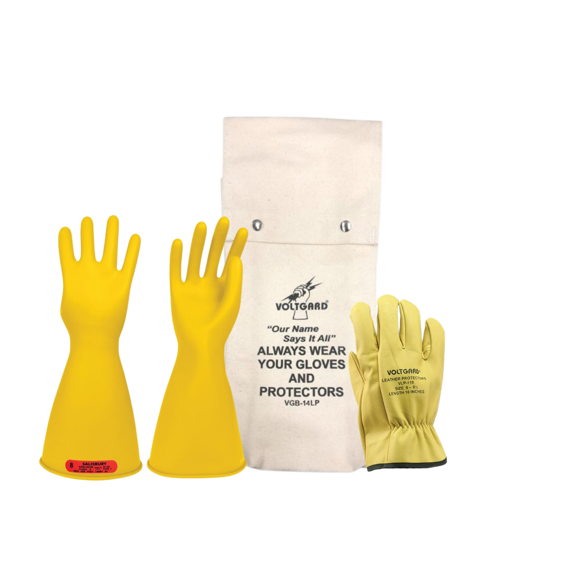 Saf-T-Gard® Voltgard® VGK-014Y-V-10 Salisbury Rubber Insulating Glove Kit