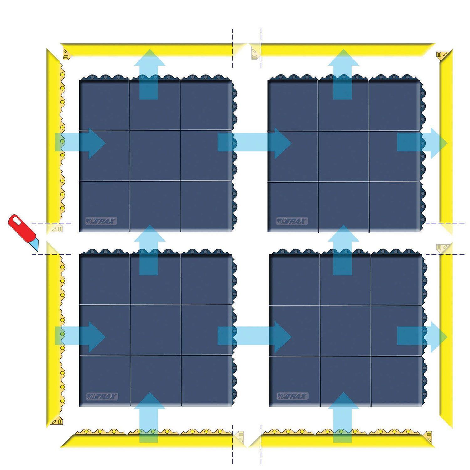 NoTrax® 552-3F/Y M. D.-X RAMP SYSTEM™