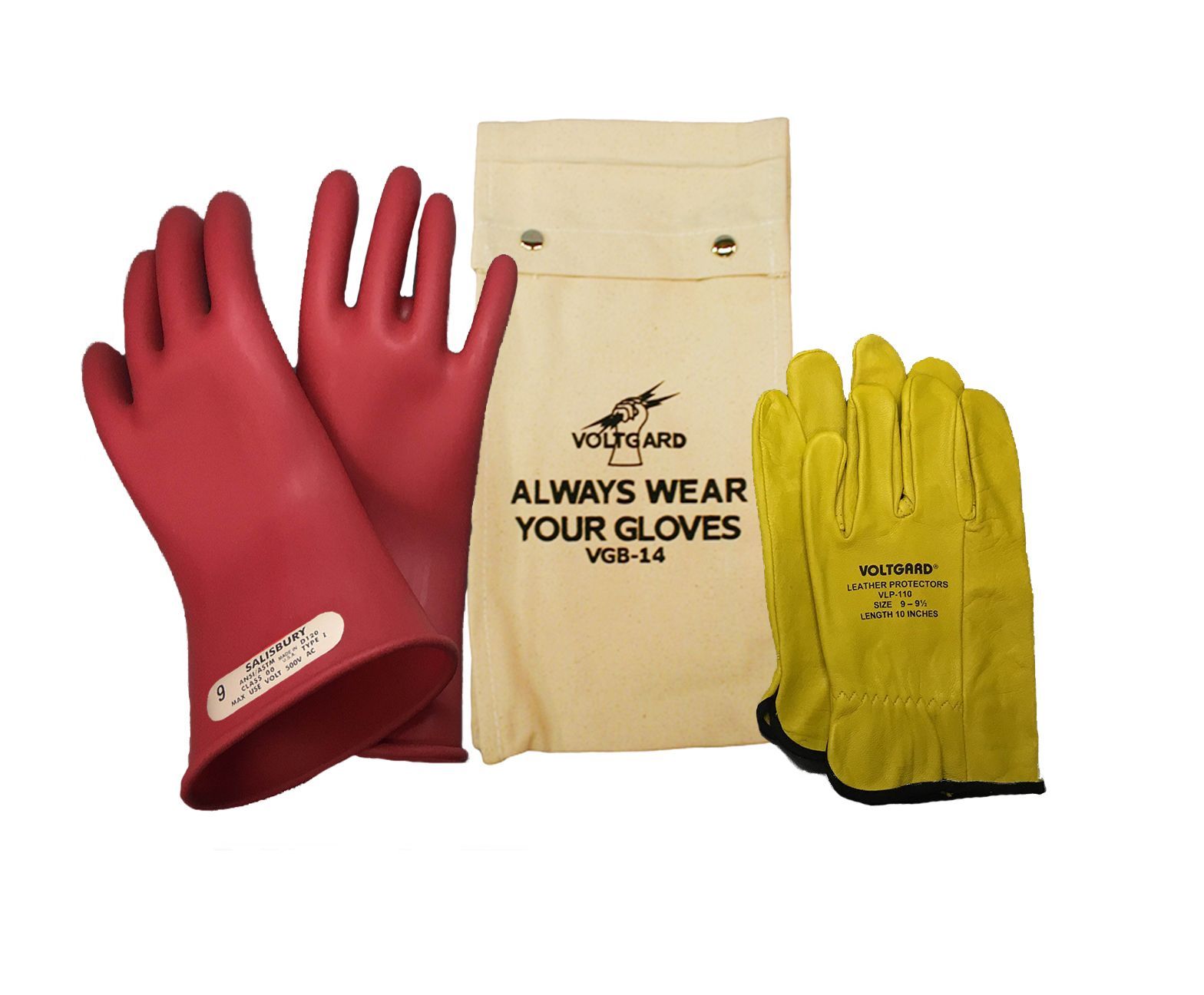 Saf-T-Gard® Voltgard® VGK-0014R/10 Salisbury Rubber Insulating Glove Kit