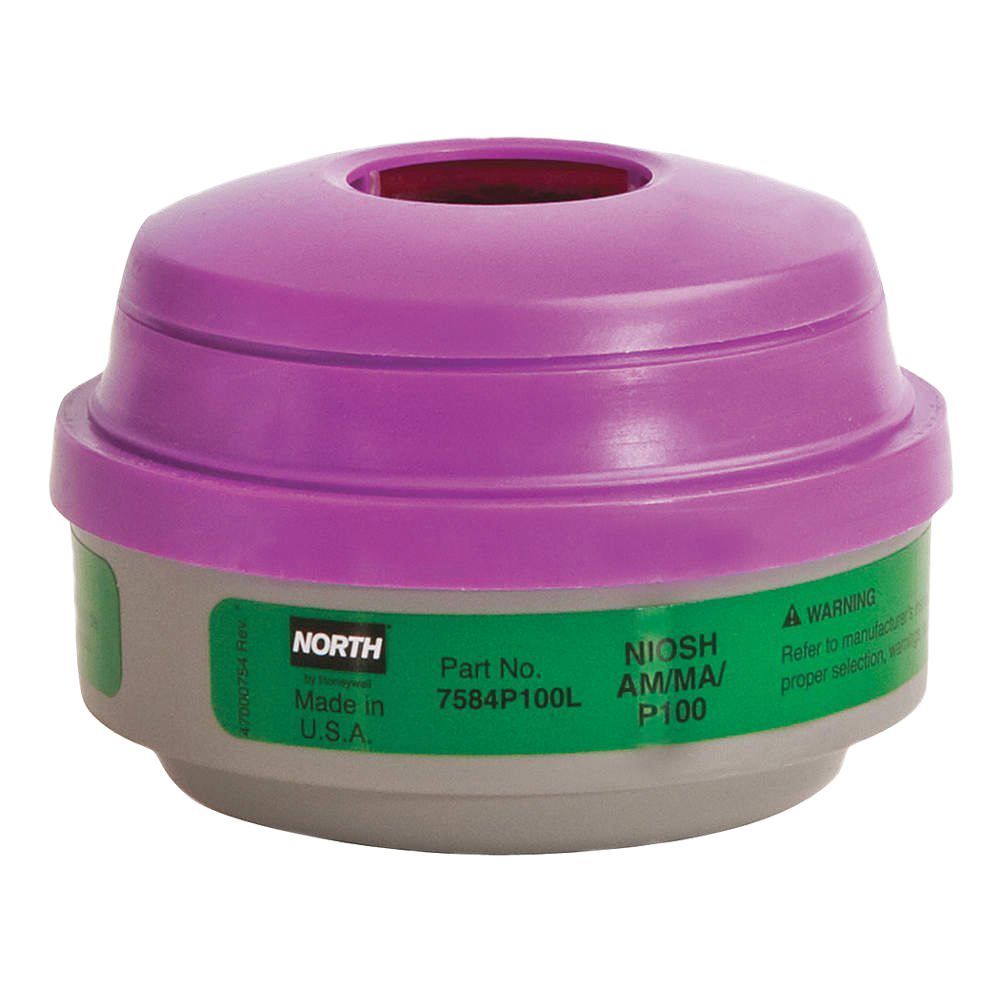 North® 7584P100L Ammonia and Methylamine Cartridge/P100 Filter Combination