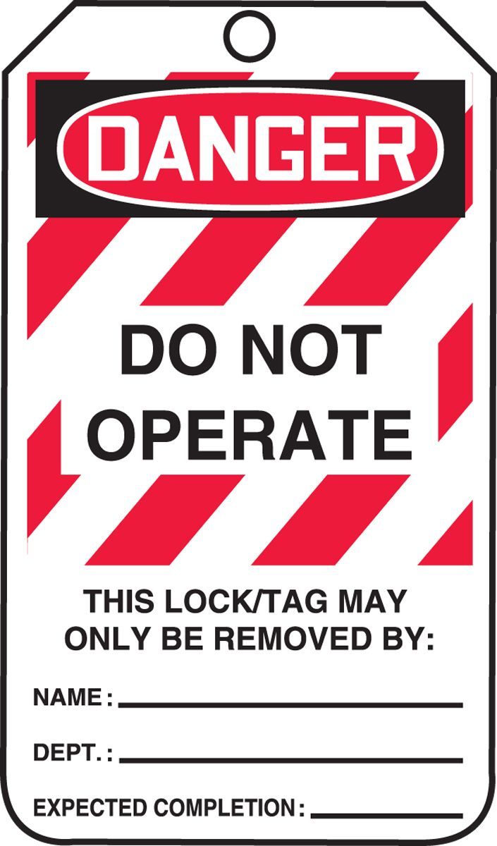 AccuformNMC™ MLT406CTP Safety Tag: DANGER DO NOT OPERATE (LOTO)