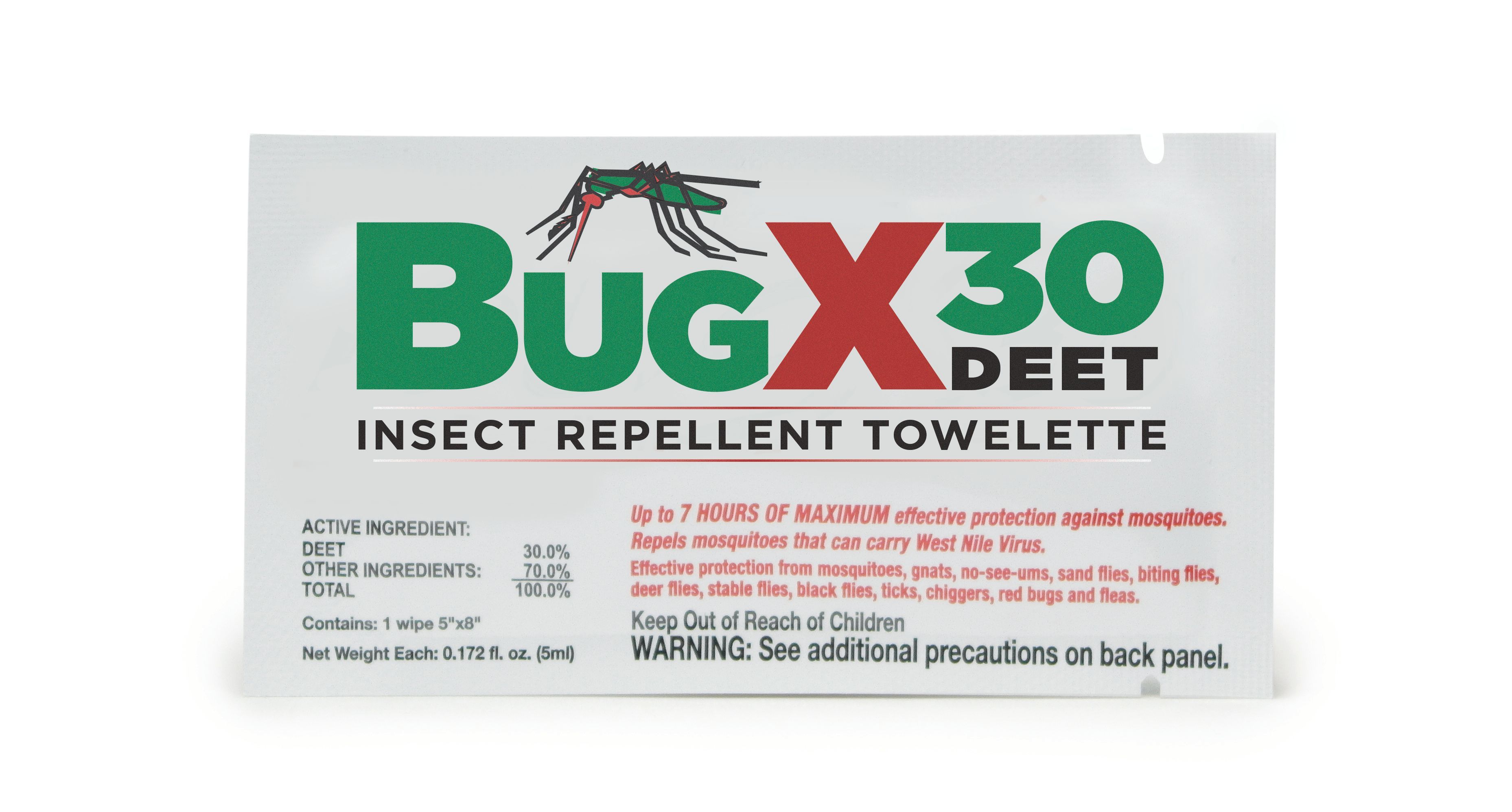 CoreTex® BugX® 30 12643 Insect Repellent Towelettes