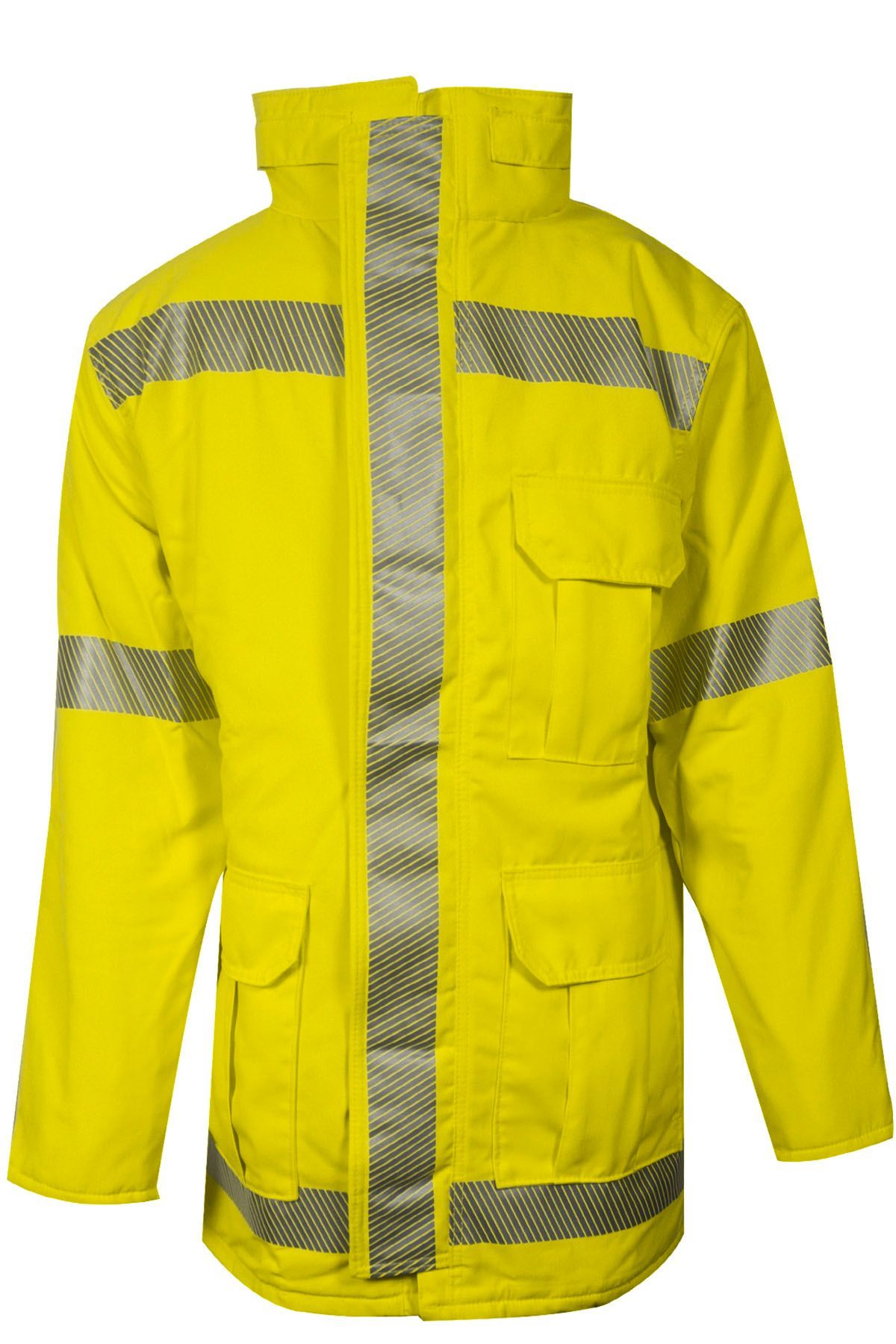 National Safety Apparel® C18TZMQ-C3/2XL FR Hi-Viz Parka with Modaquilt Lining
