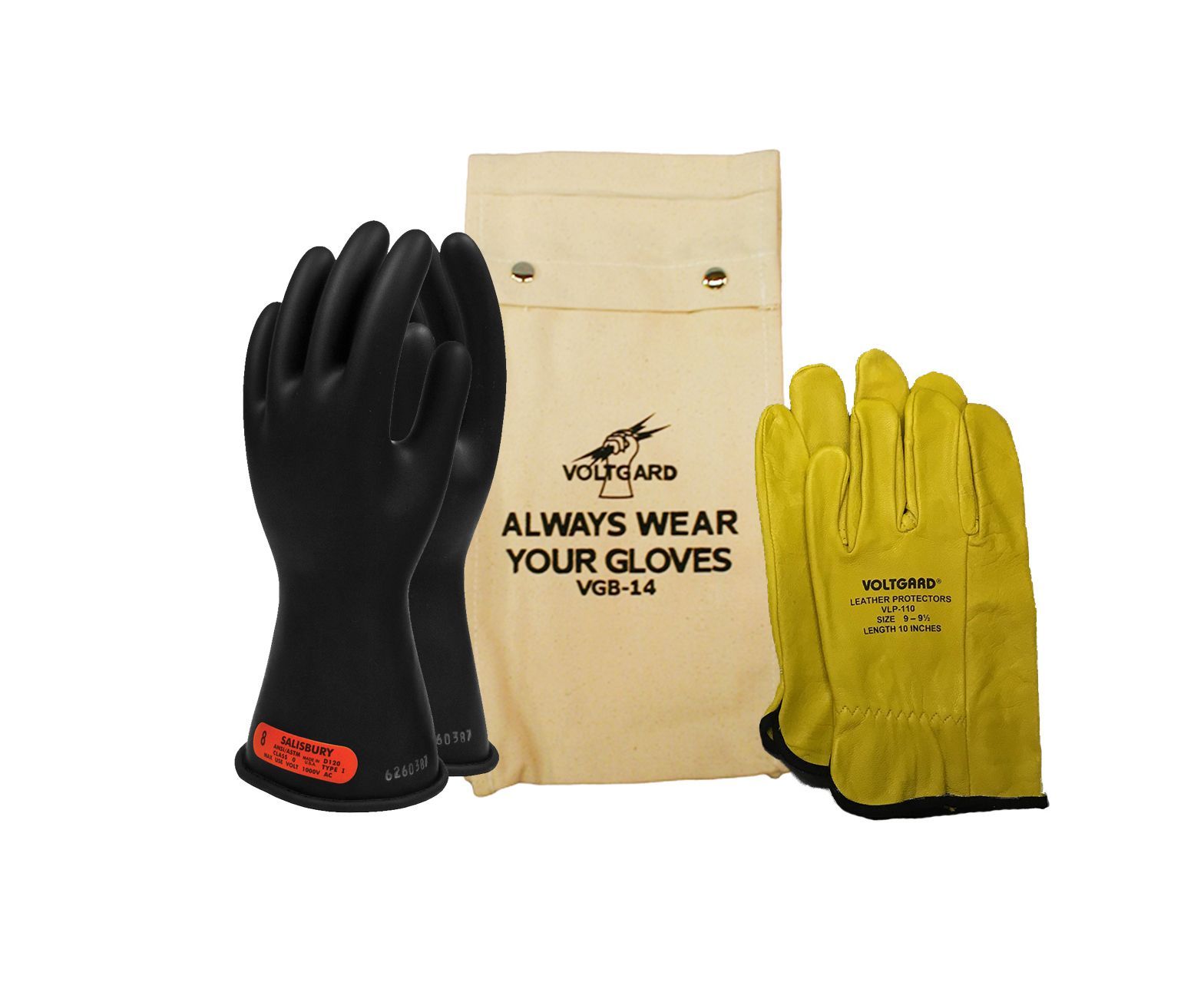 Saf-T-Gard® Voltgard® VGK-014B/10 Salisbury Rubber Insulating Glove Kit