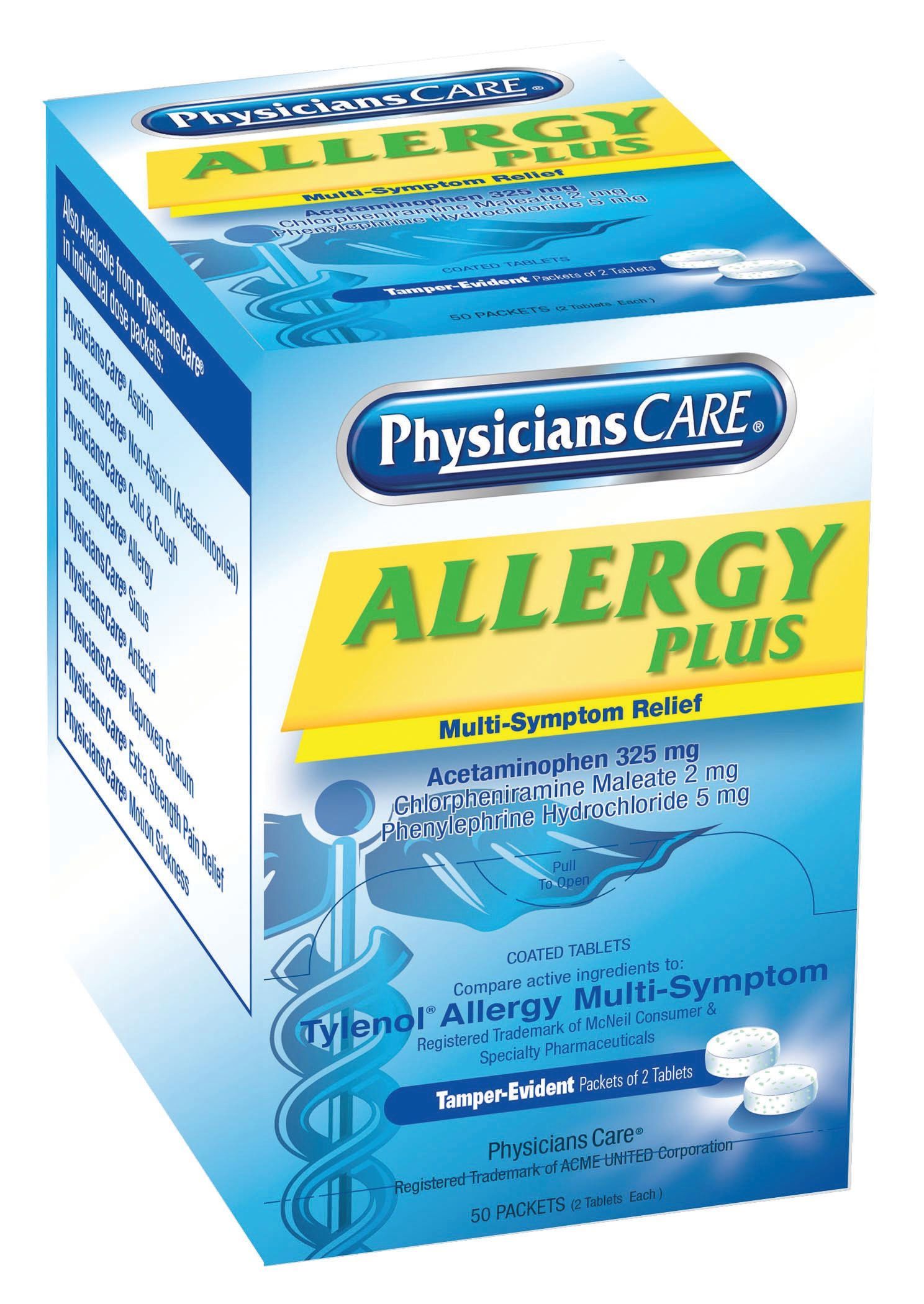 PhysiciansCare® 90-091 Allergy Plus Multi-Symptom Relief (Compare to Tylenol® Allergy Multi-Symptom)