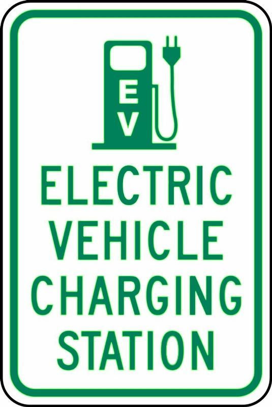 AccuformNMC™ FRP390RA Safety Sign: Electric Vehicle Charging Station