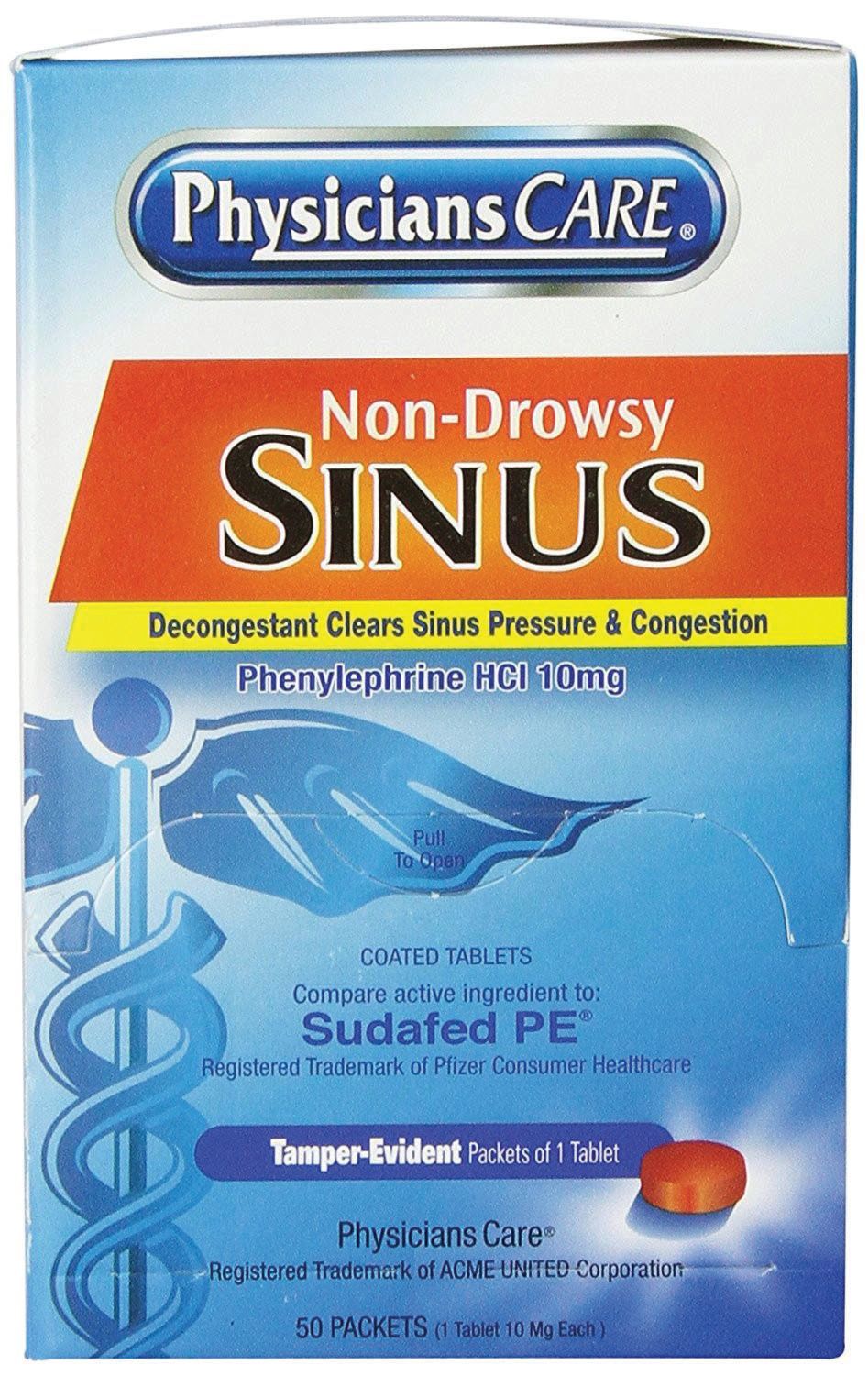 PhysiciansCare® 90-087 Non-Drowsy Sinus Decongestant (Compare to Sudafed PE®)