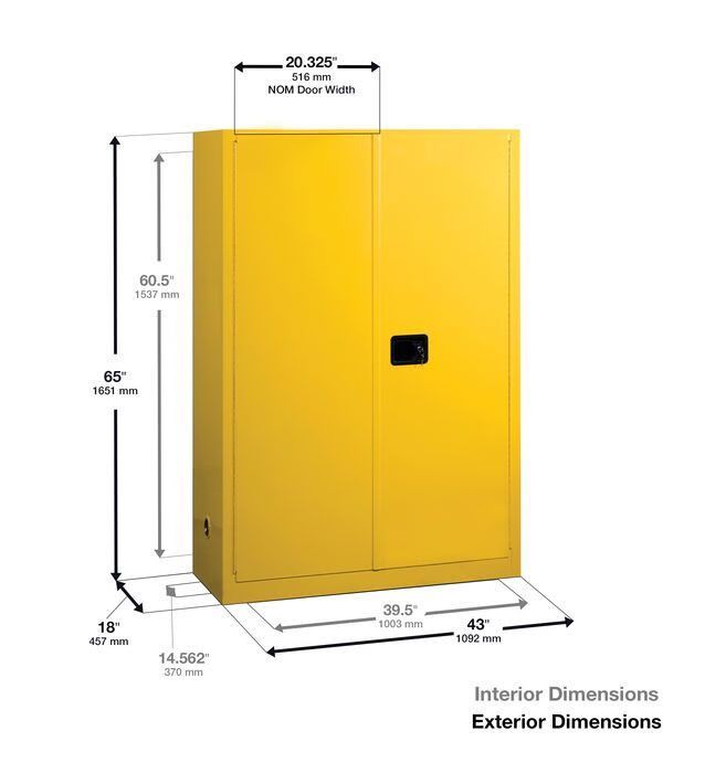 Justrite® Sure-Grip® EX 894500 Safety Cabinet for Flammables