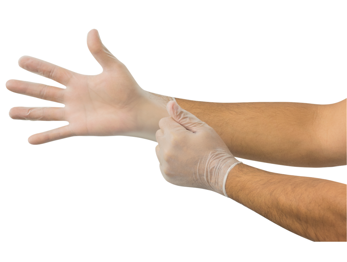 Ansell® Microflex® DF-850/L Derma Free™ Vinyl Disposable Gloves