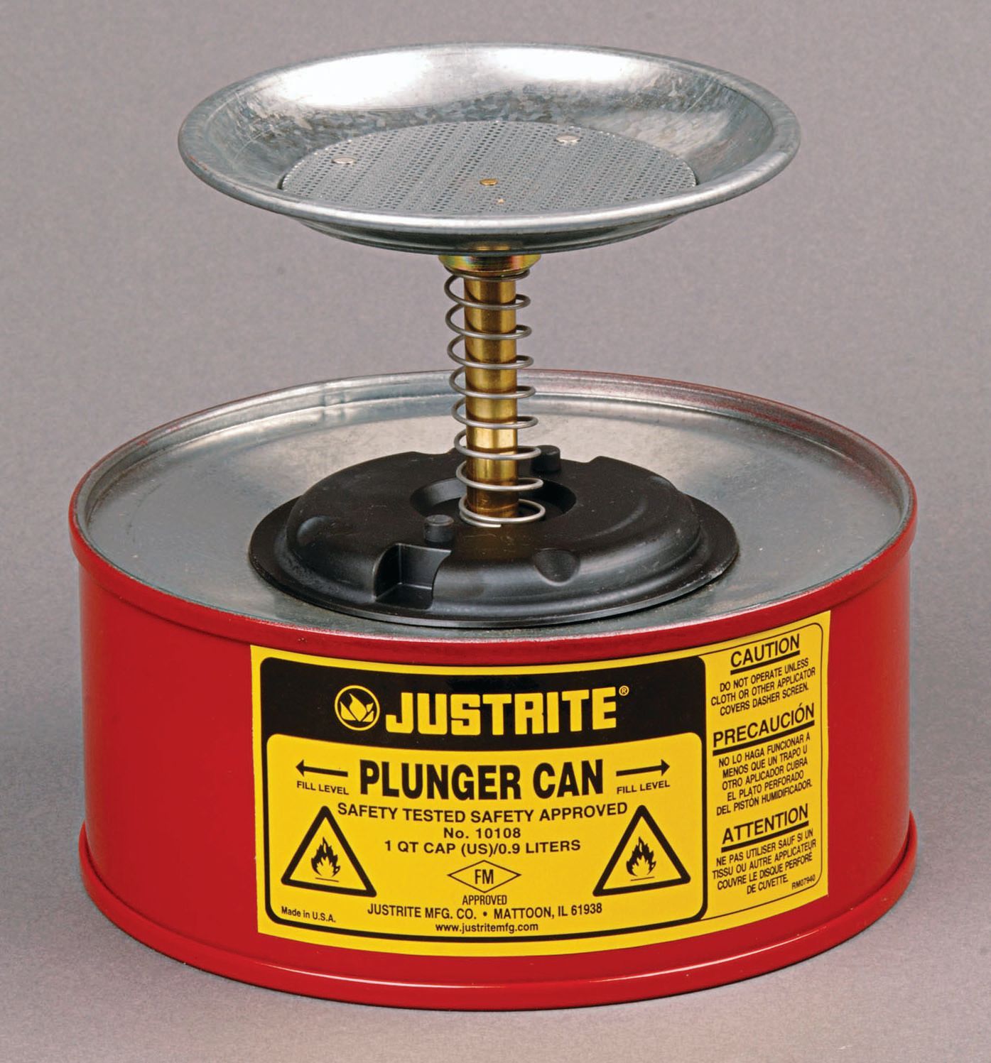 Justrite® 10108 Plunger Can