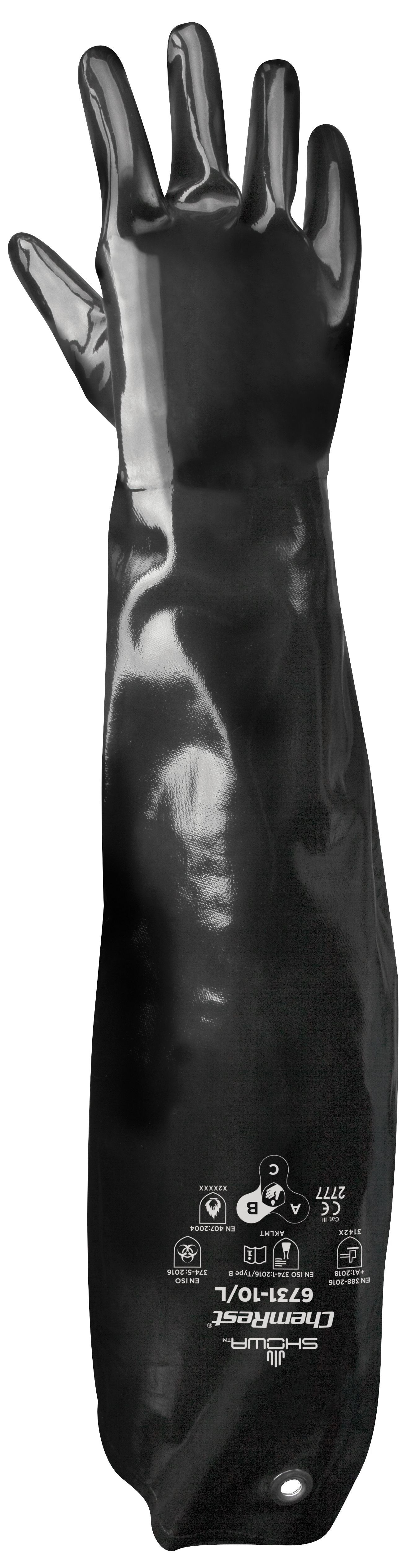 SHOWA® 6731/10 Neoprene-Coated Chemical-Resistant Gloves