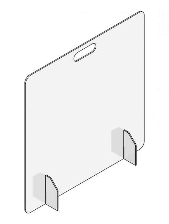 AccuformNMC™ Accu-Shield™ PRL100 SG Clear Barrier Panel: Countertop-Desktop Front Panel