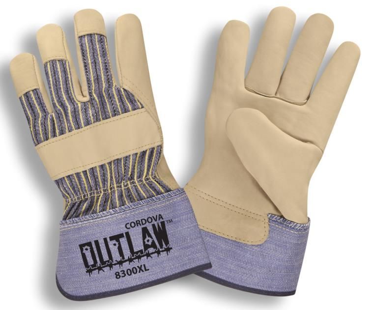 Cordova Safety Outlaw™ 8300/L Leather Palm Gloves