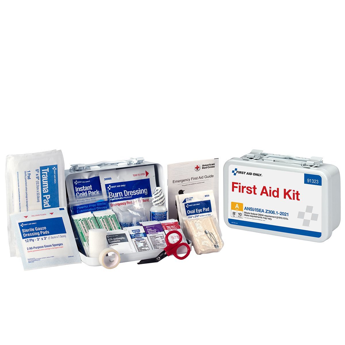 First Aid Only® 91-323 10-Person ANSI A Metal First Aid Kit