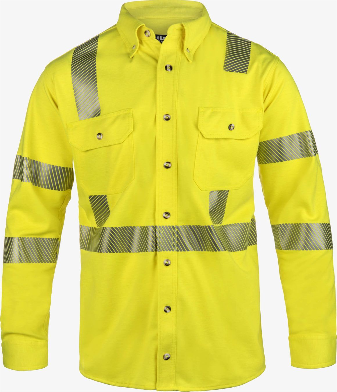 Lakeland Fire + Safety ISHAT-29RT/2XL High-Performance FR Class 3 Hi-Viz Men's Button-Up Shirt