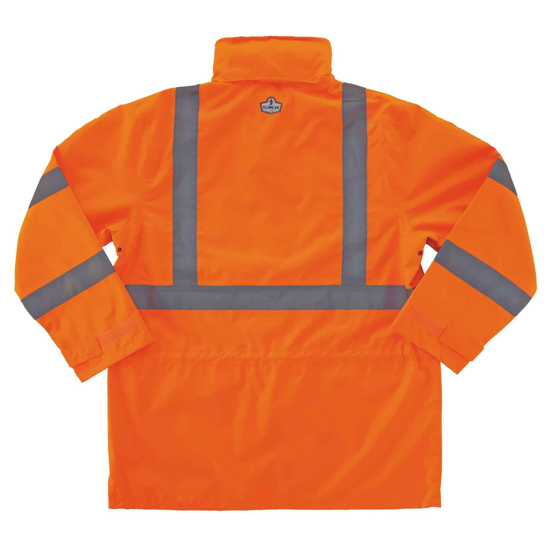 Ergodyne® GloWear® 8365-O/2XL Class 3 Hi-Viz Rain Jacket
