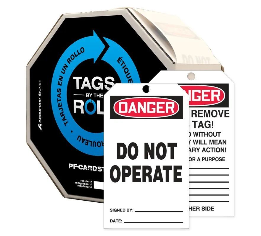 AccuformNMC™ TAR110 Tags By-The-Roll: Do Not Operate