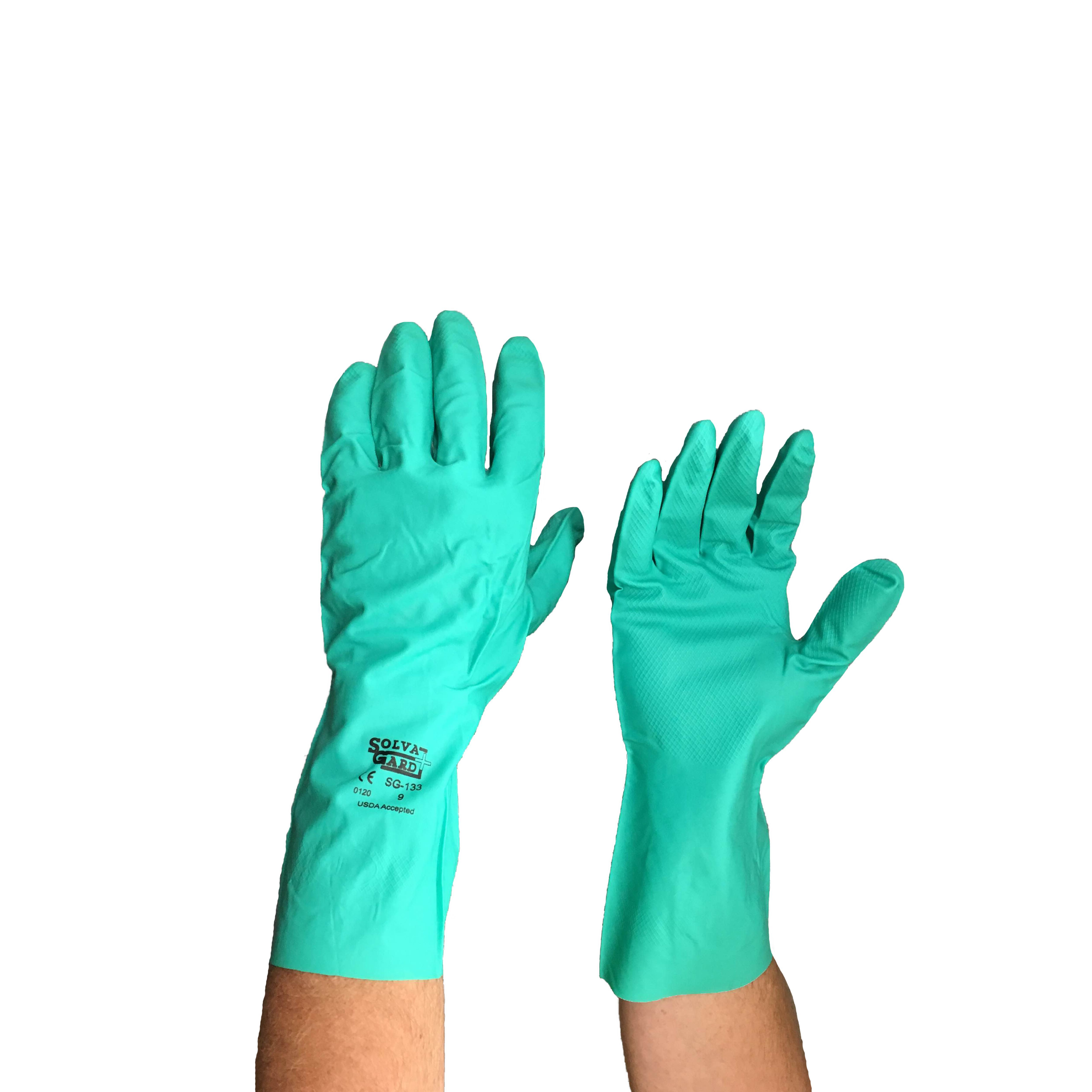 Saf-T-Gard® Solva-Gard® SGL-213/10 Nitrile Chemical-Resistant Gloves