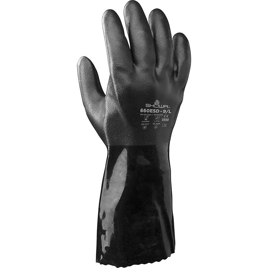 SHOWA® 660ESD/L Triple-Dipped Oil-Resistant Gloves