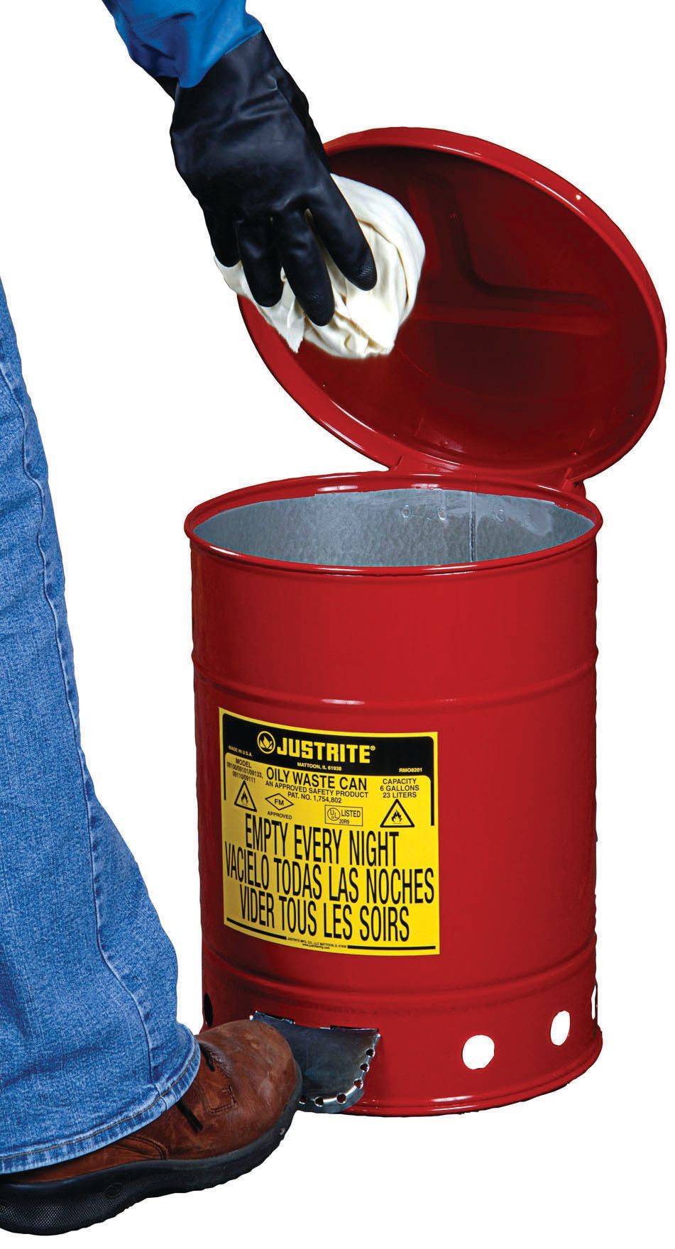 Justrite® 09100 Oily Waste Can