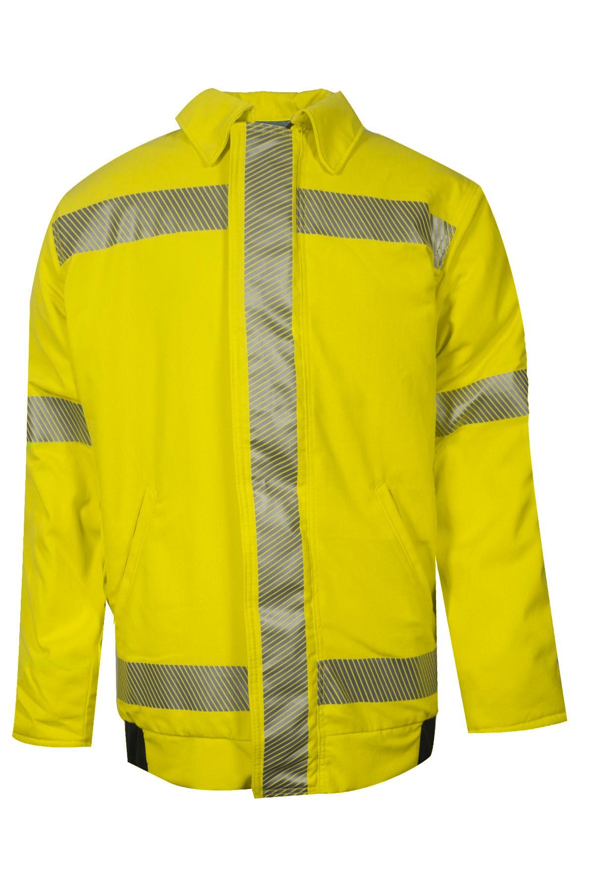 National Safety Apparel® C34TZMQ-C3/2XL FR Hi-Viz Bomber Jacket with Modaquilt Lining