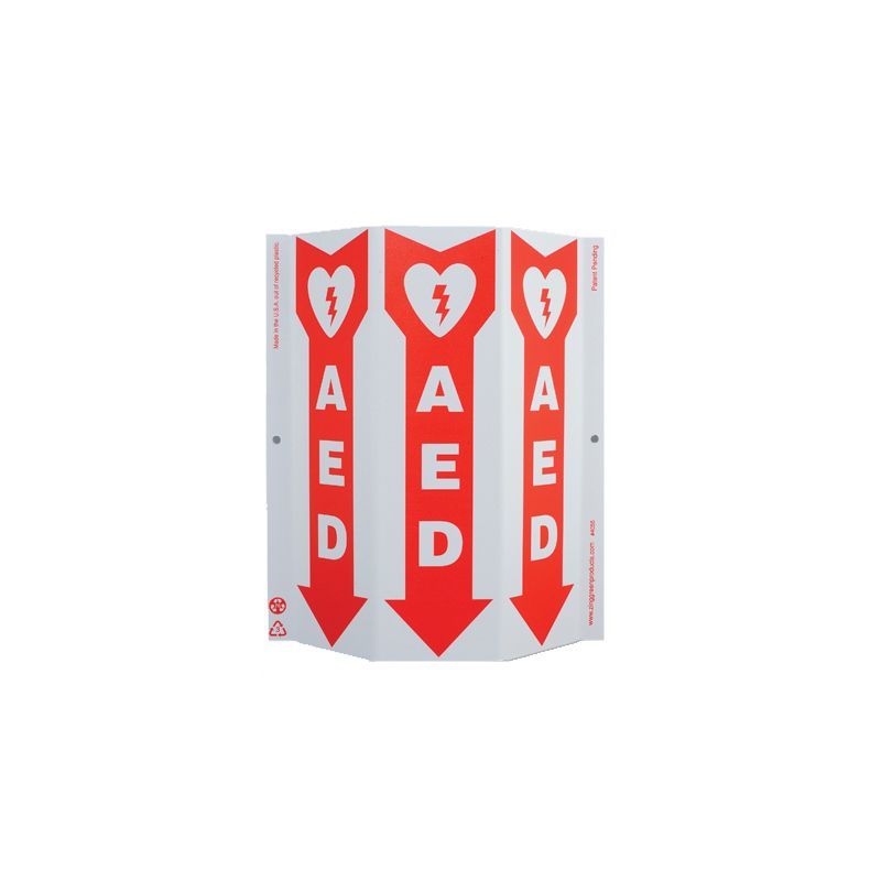 ZING TriView™ ZING-4055 AED Safety Sign