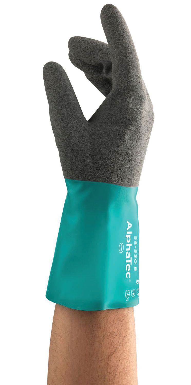 Ansell® AlphaTec® 58-530B/10 Nitrile Chemical-Resistant Gloves
