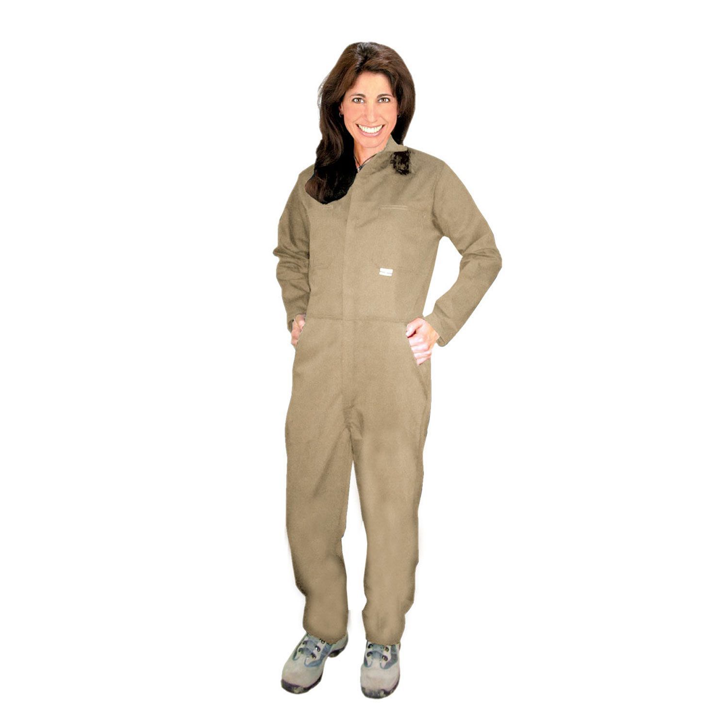Chicago Protective Apparel 605USK/2XL Khaki UltraSoft® Flame-Resistant Coveralls