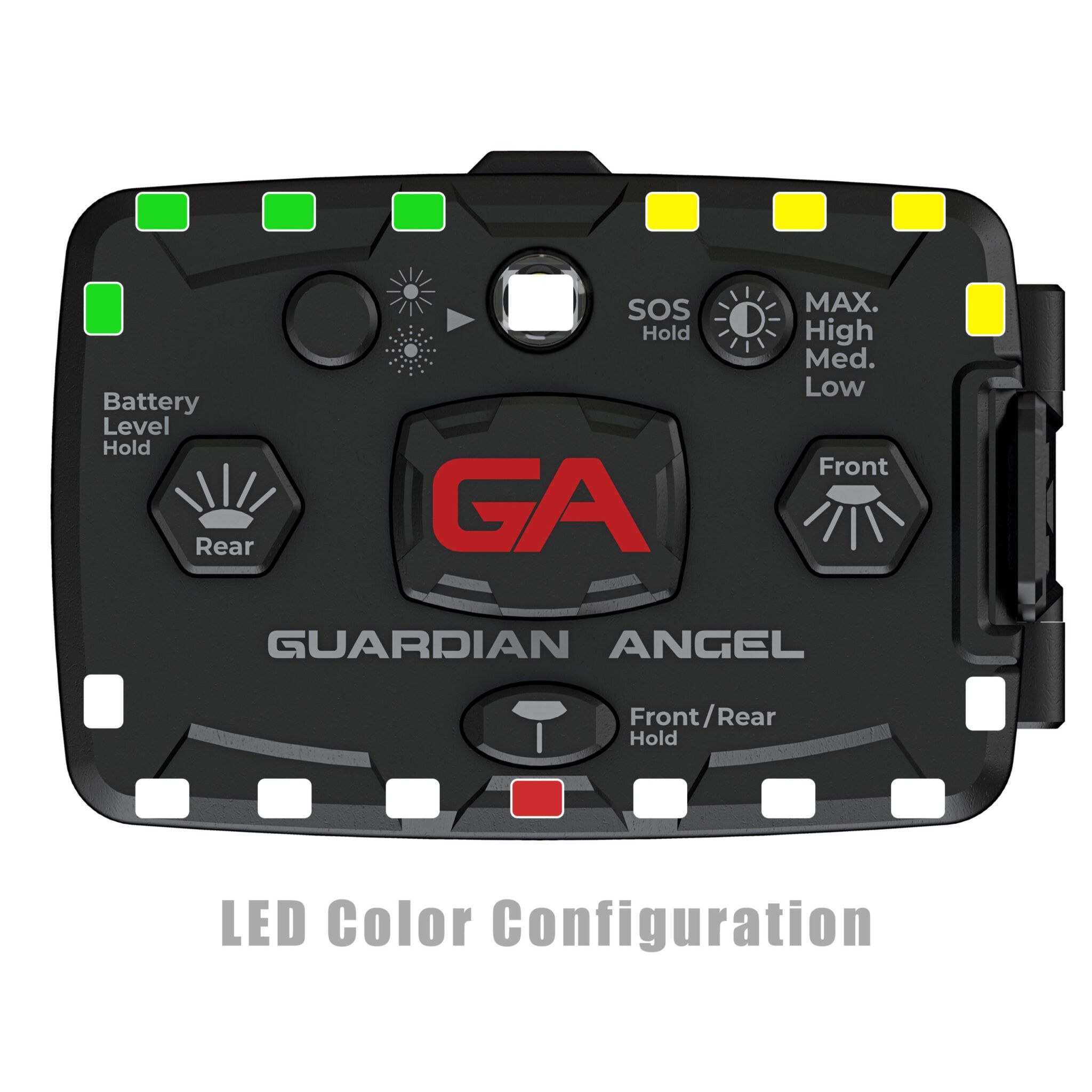 Guardian Angel™ Elite Series™ ELT-W/GY White/Green & Yellow Wearable Safety Light