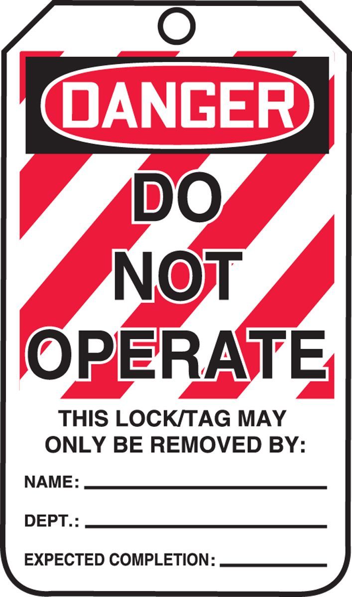 AccuformNMC™ MLT400CTP Safety Tag: DANGER DO NOT OPERATE (LOTO)